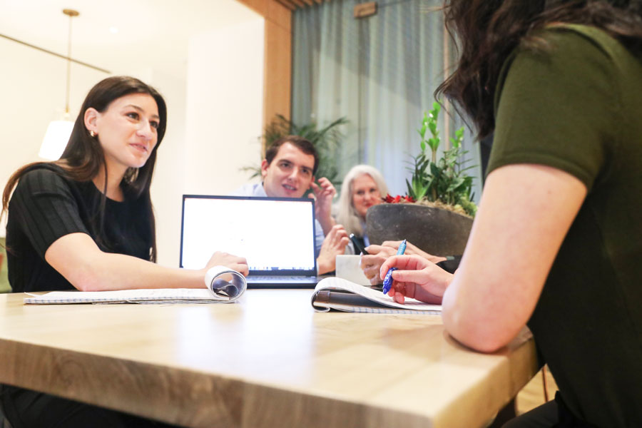 IGI Team meeting in small office 