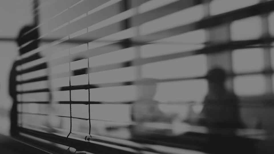 IGI Reputation, Privacy & Security blurred people behind blinds of window black and white